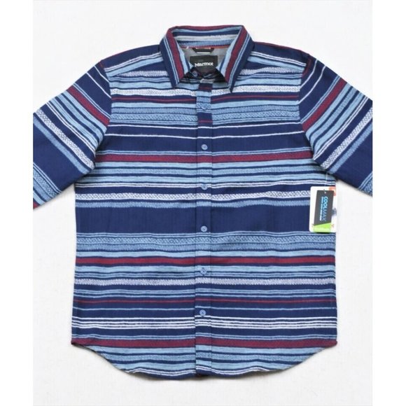 Marmot CoolMax Keystone Heavy Weight Flannel Long Sleeve Shirt Large Arctic Navy - Picture 3 of 5